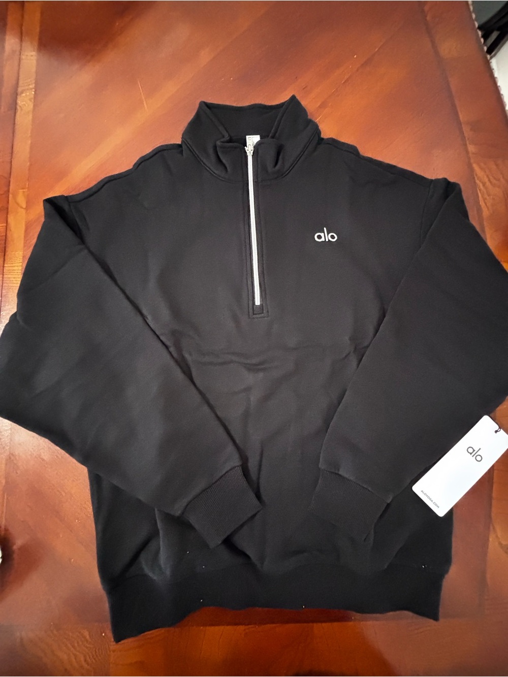 Alo unisex Black Quarter-Zip Sweatshirt